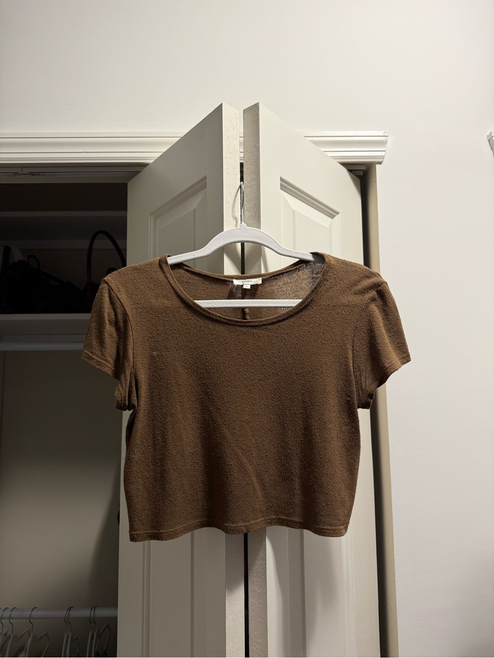 Ozma Lou Tee, Regen Silk Noil Jersey, Coffee - Picture 5 of 5